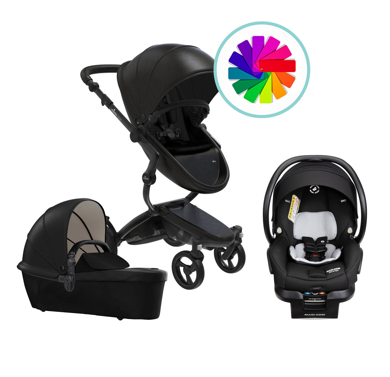 Kinderwagen Mima Xari inkl. Babyschale on sale und Isofix