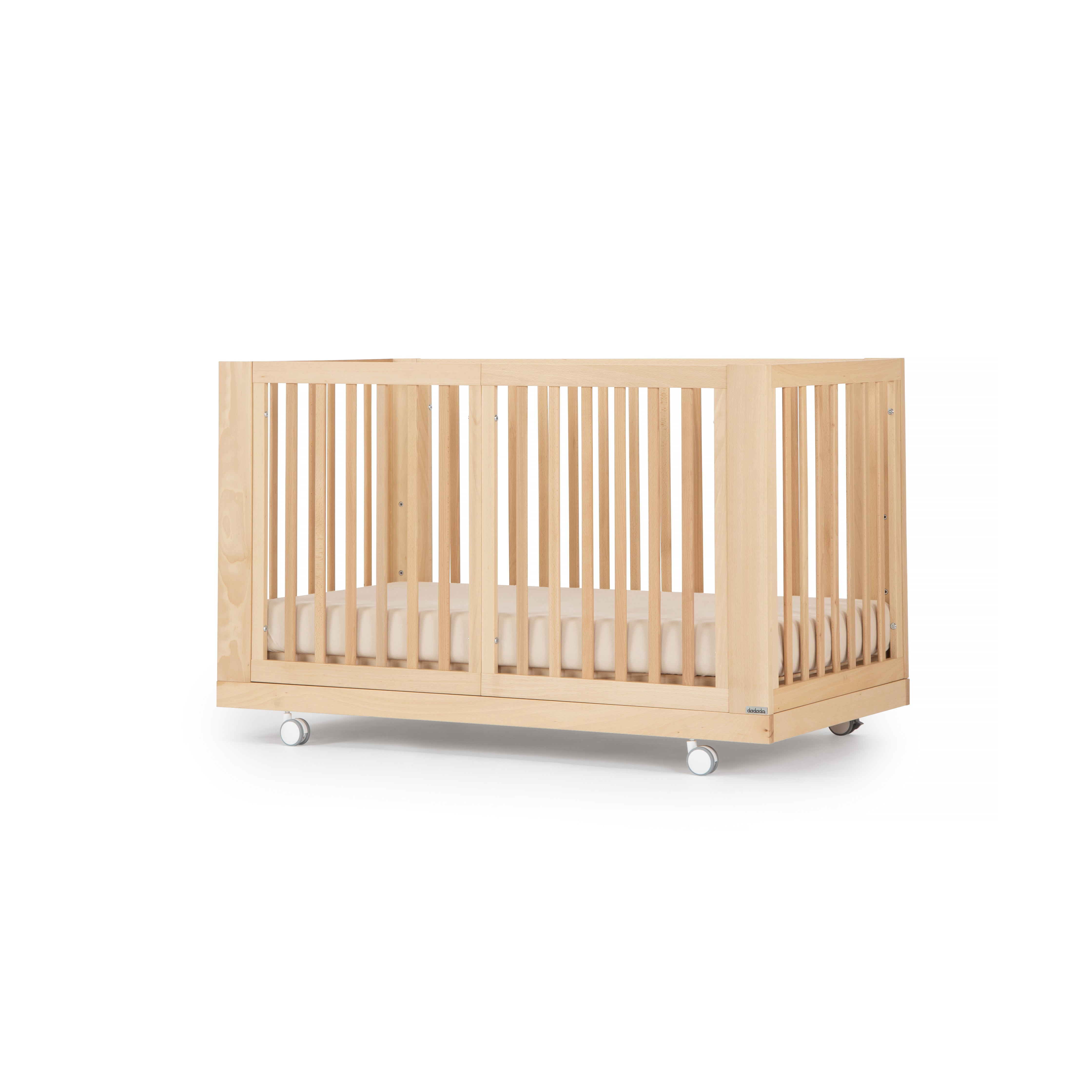 dadada Spirit 8 in 1 Convertible Crib White Natural