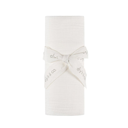 Ely's & Co. Cotton Muslin Swaddle Blanket with Scallop Trim