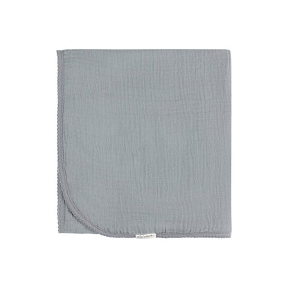 Ely's & Co. Cotton Muslin Swaddle Blanket with Scallop Trim