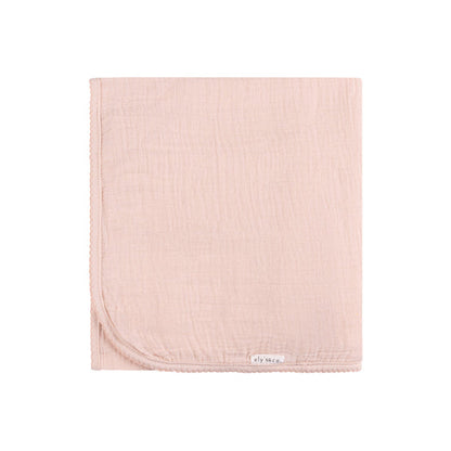 Ely's & Co. Cotton Muslin Swaddle Blanket with Scallop Trim