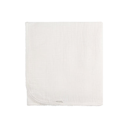 Ely's & Co. Cotton Muslin Swaddle Blanket with Scallop Trim