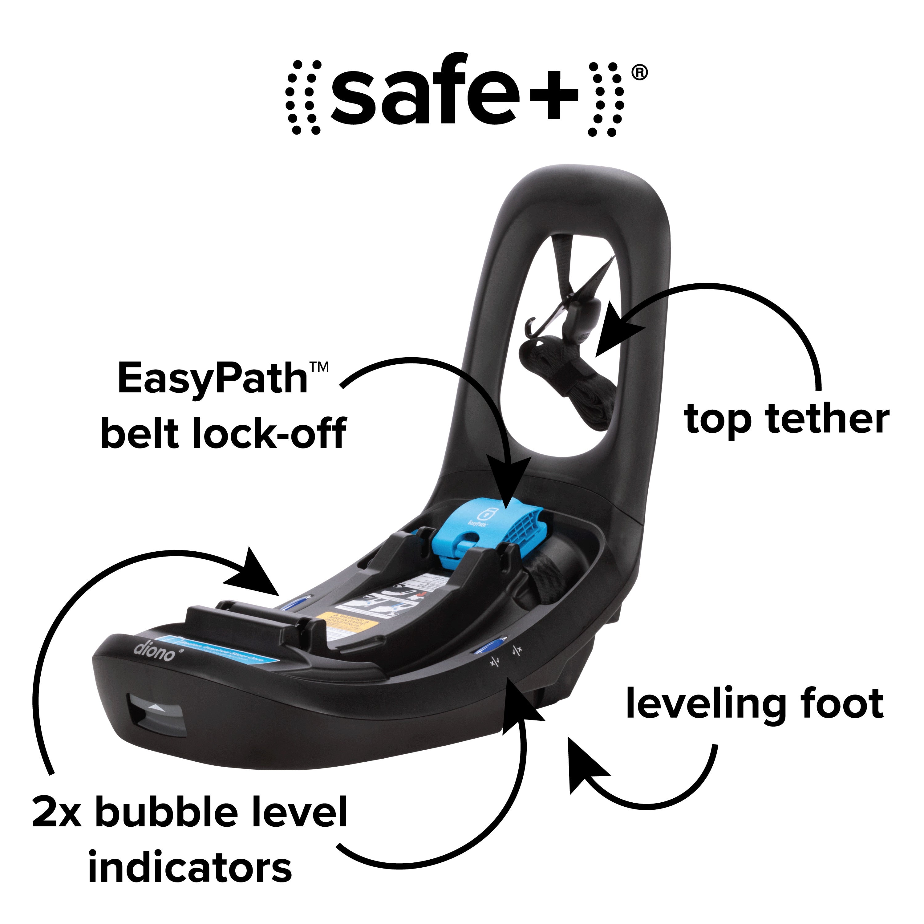 Diono LiteClik 30 XT SafePlus Infant Car Seat Base Swaddles Baby