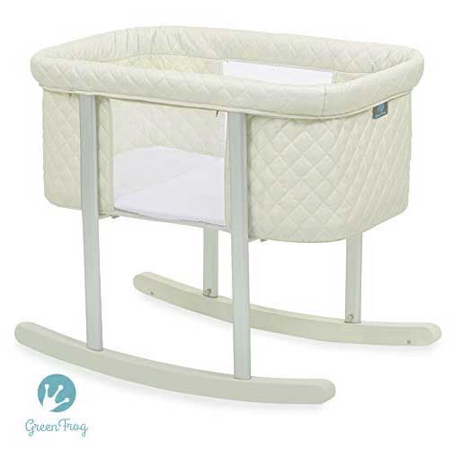 Green Frog Bassinet: Lily Pod Portable Baby Bassinet - Open Box