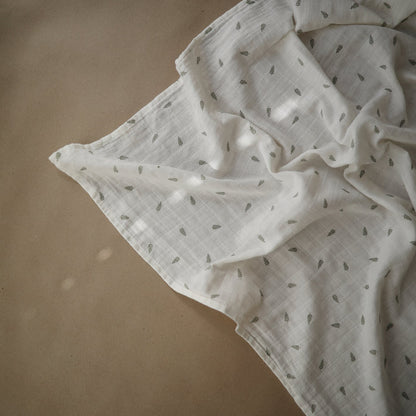 Mushie Organic Cotton Muslin Swaddle Blanket