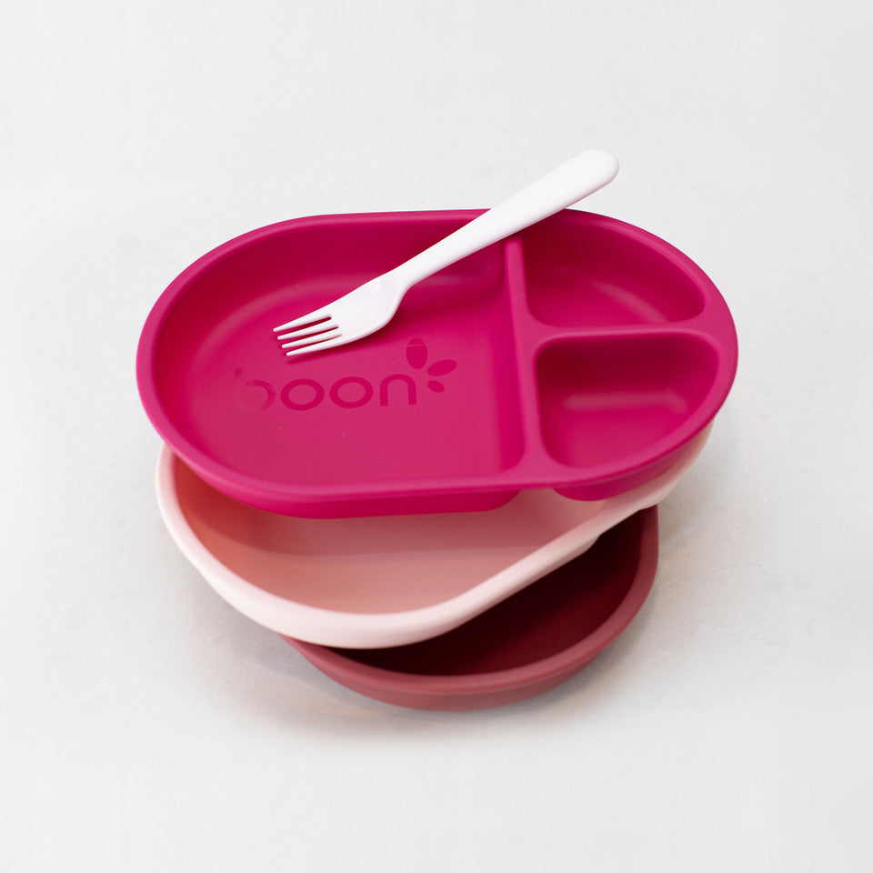 Boon CHOW Food-Safe Platinum Silicone Plate Set