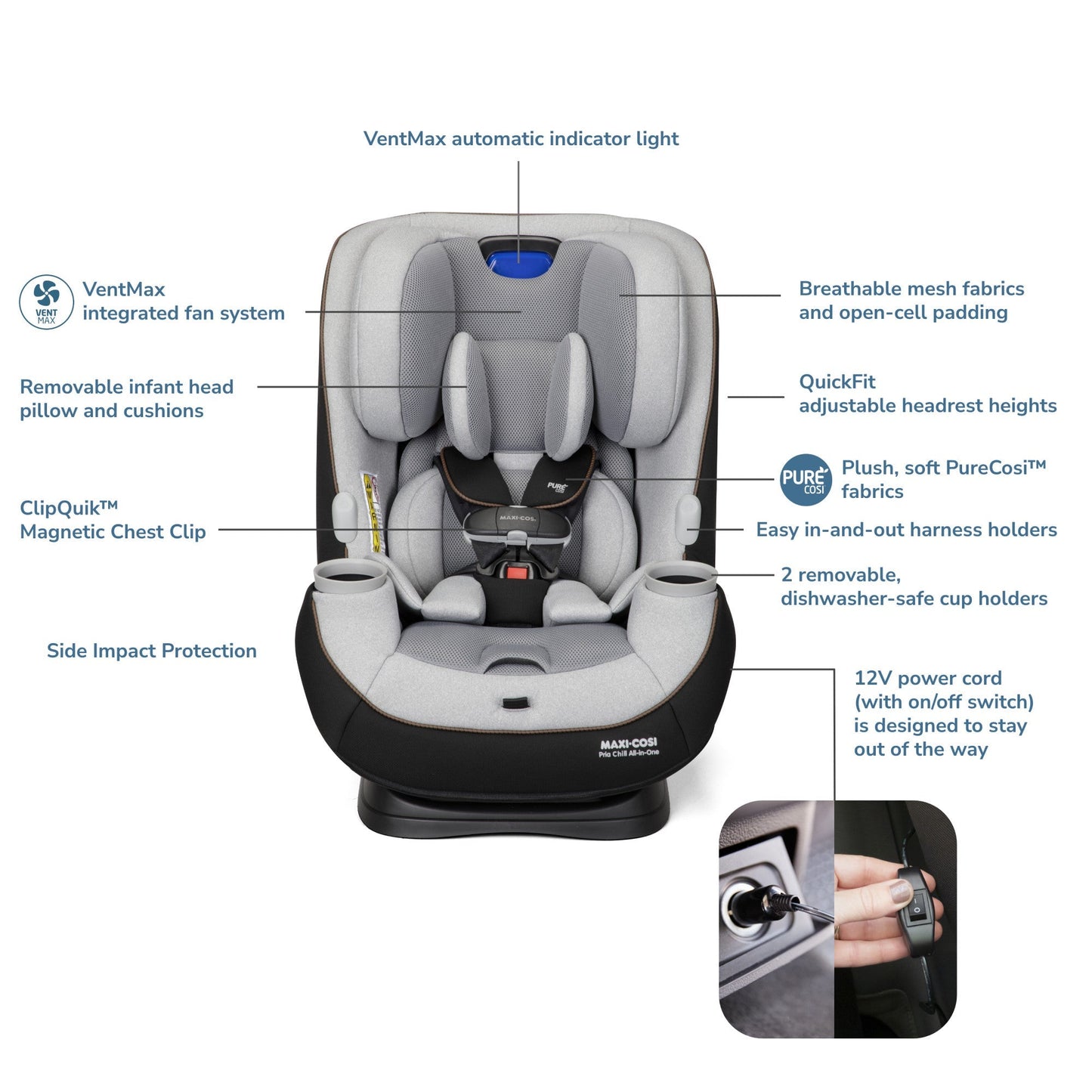 Maxi-Cosi Pria Chill All-in-One Convertible Car Seat