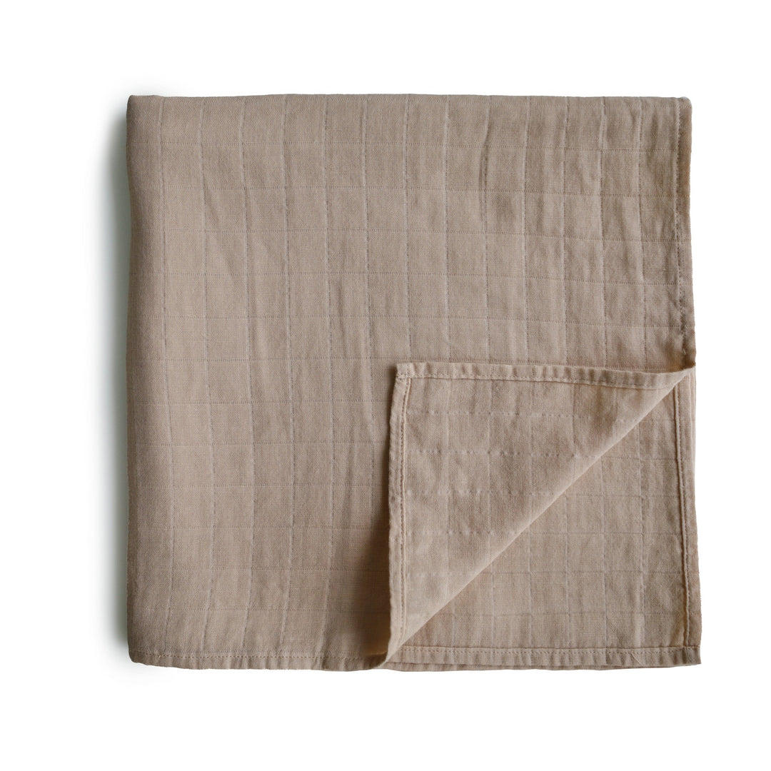 Mushie Organic Cotton Muslin Swaddle Blanket