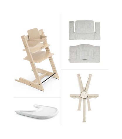 Stokke Tripp Trapp Complete High Chair² - (Incl. Chair, Matching Babyset², Cushion, Tray)