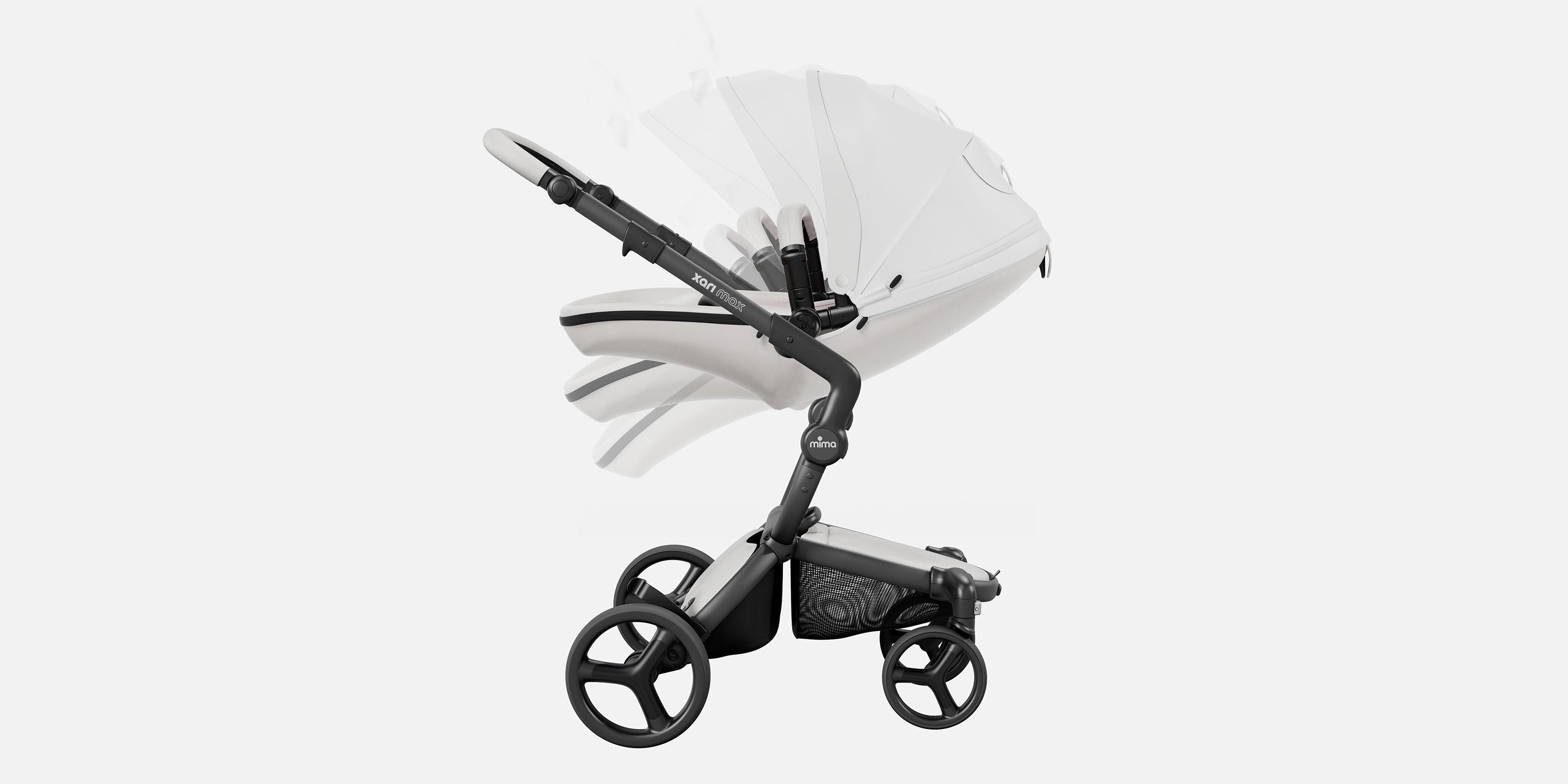 Mima Xari Max Complete Stroller Swaddles Baby