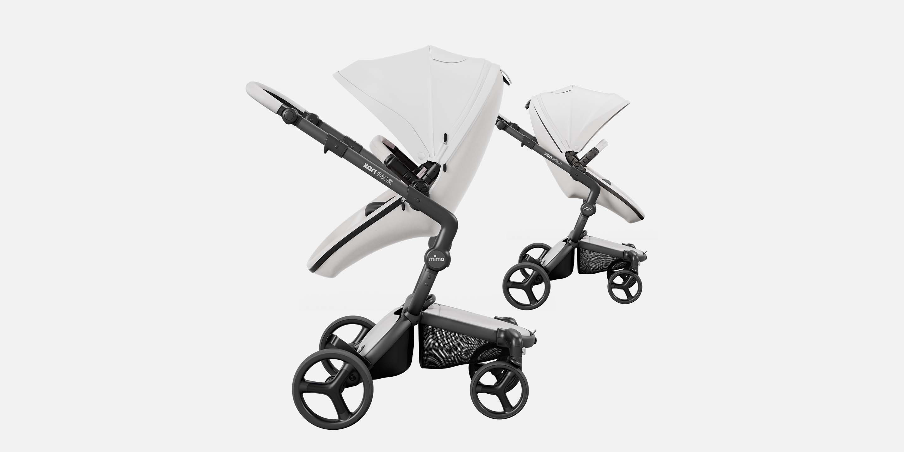 Mima Xari Max Complete Stroller Swaddles Baby