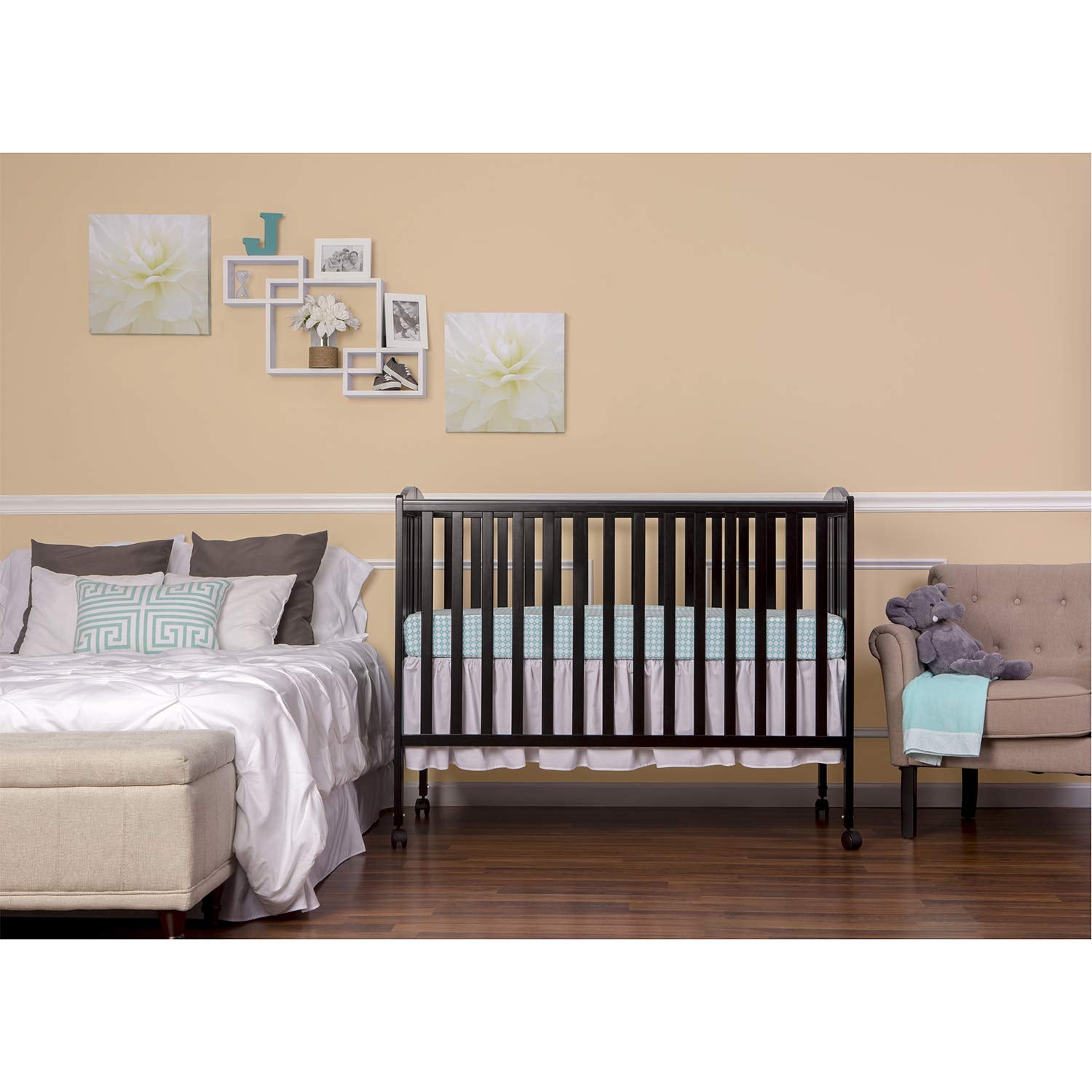 Dream On Me Full Size Folding Crib Swaddles Baby