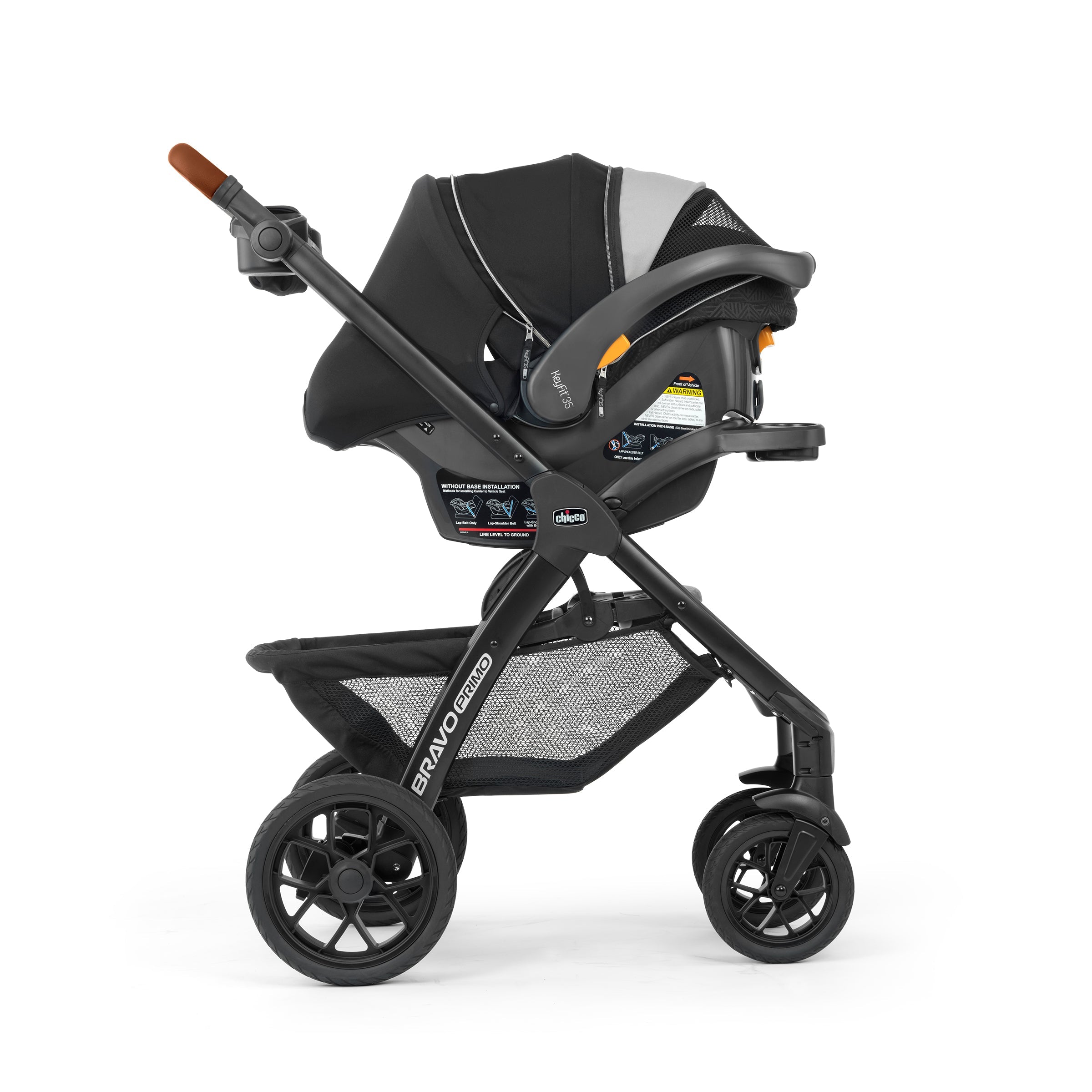 Chicco Bravo Primo Trio Travel System Swaddles Baby