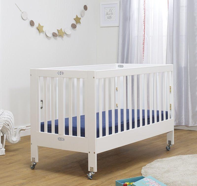 Roxy Full Size Folding Crib White