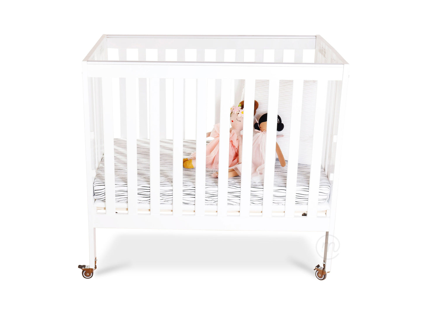 First Essentials Ruby Flat Top Portable Crib