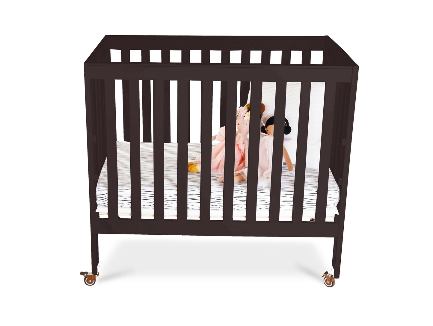 First Essentials Ruby Flat Top Portable Crib