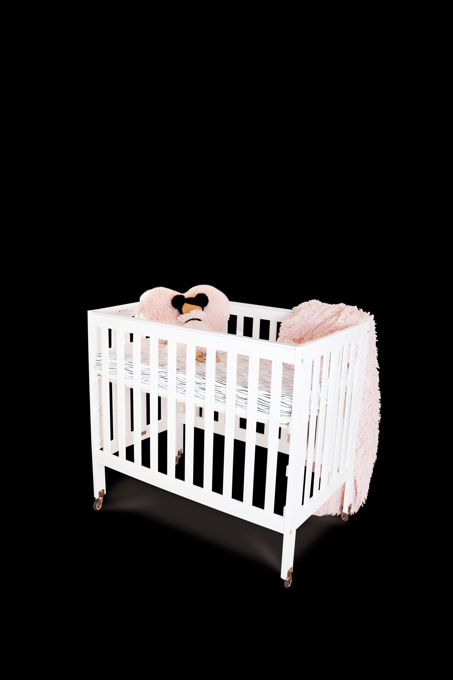 First Essentials Ruby Flat Top Portable Crib