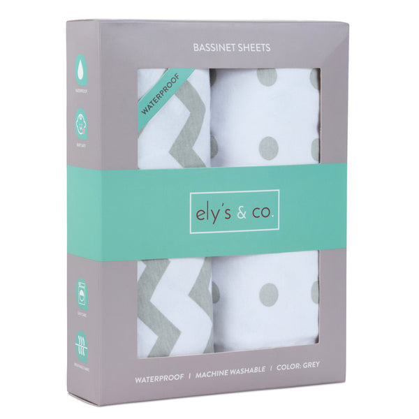 Ely's & Co. Waterproof Bassinet Sheet - 2 Pack