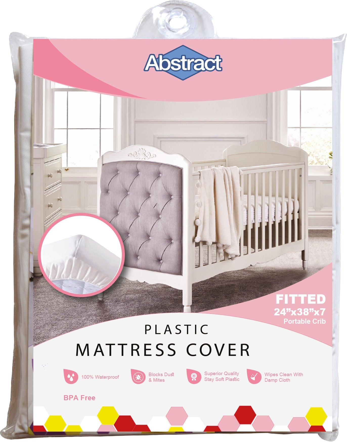 Abstract Plastic Fitted Mattress Cover