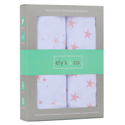 Ely's & Co. Cotton Pack N Play/ Porta Crib Sheet - 2 Pack