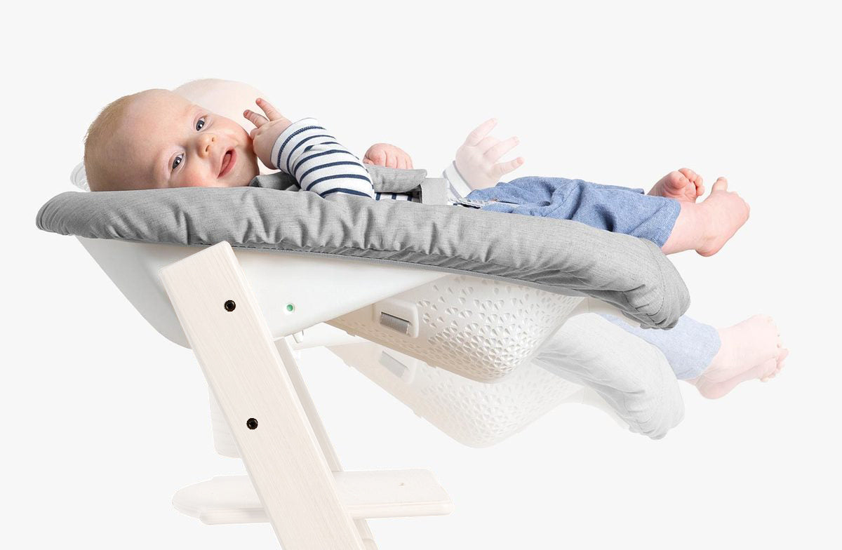 Stokke Tripp Trapp with Newborn Set Swaddles Baby