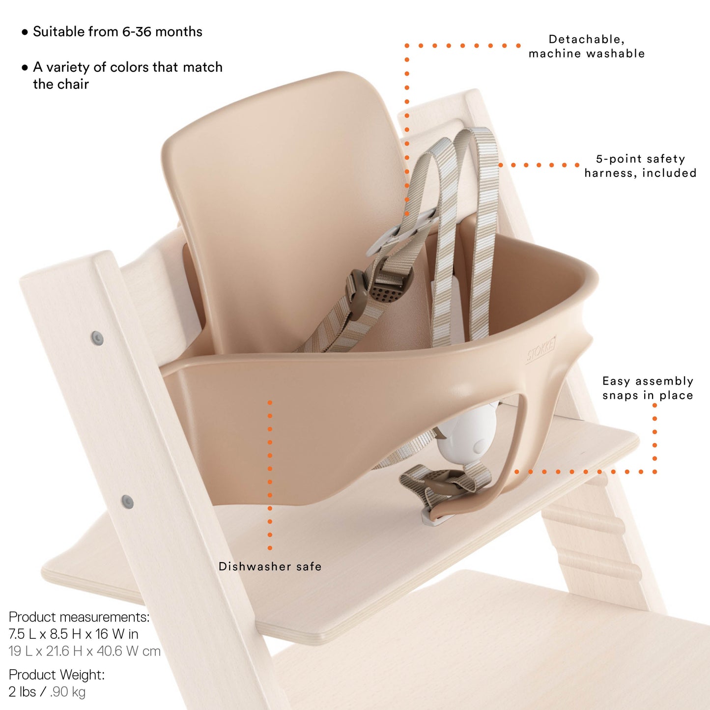 Stokke Tripp Trapp High Chair - (Incl. Chair, Matching Babyset)