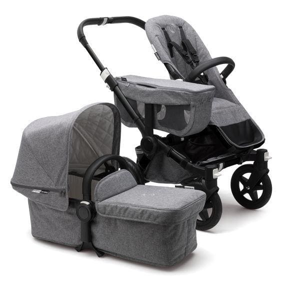 Bugaboo Donkey² Mono Extension Set Complete Set - Classic: Black / Grey Melange - Convertible Stroller