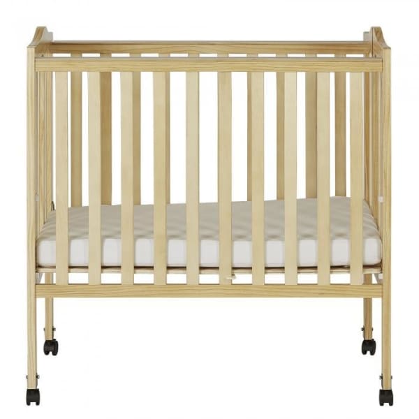 Dream On Me 2 in 1 Lightweight Folding Portable Crib - Natural - Portable Folding Crib