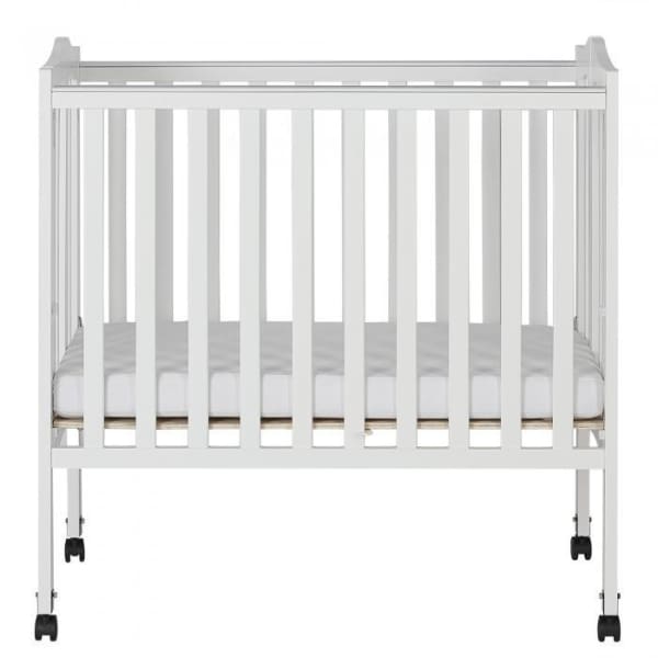 Dream On Me 2 in 1 Lightweight Folding Portable Crib - White - Portable Folding Crib