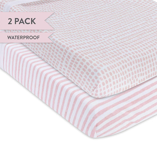 Ely's & Co. Waterproof Cradle Sheet/ Changing Pad Cover - 2 Pack