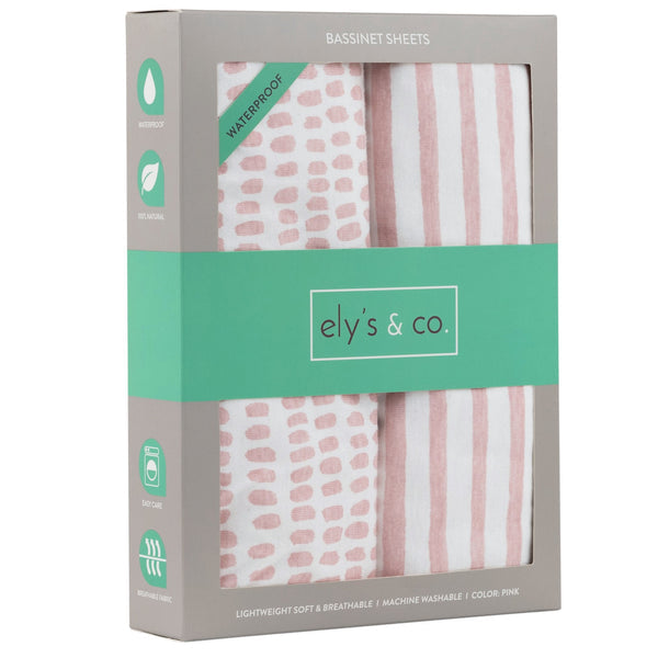 Ely's & Co. Waterproof Bassinet Sheet - 2 Pack