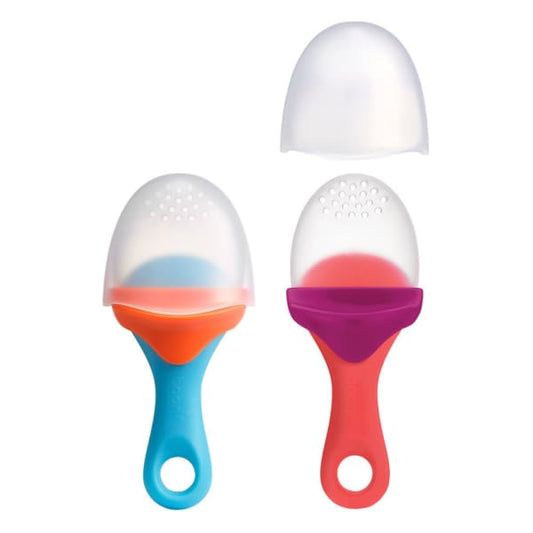 Pulp Silicone Feeder 2Pk - Blue/Orange & Coral/Purple - Baby Feeding