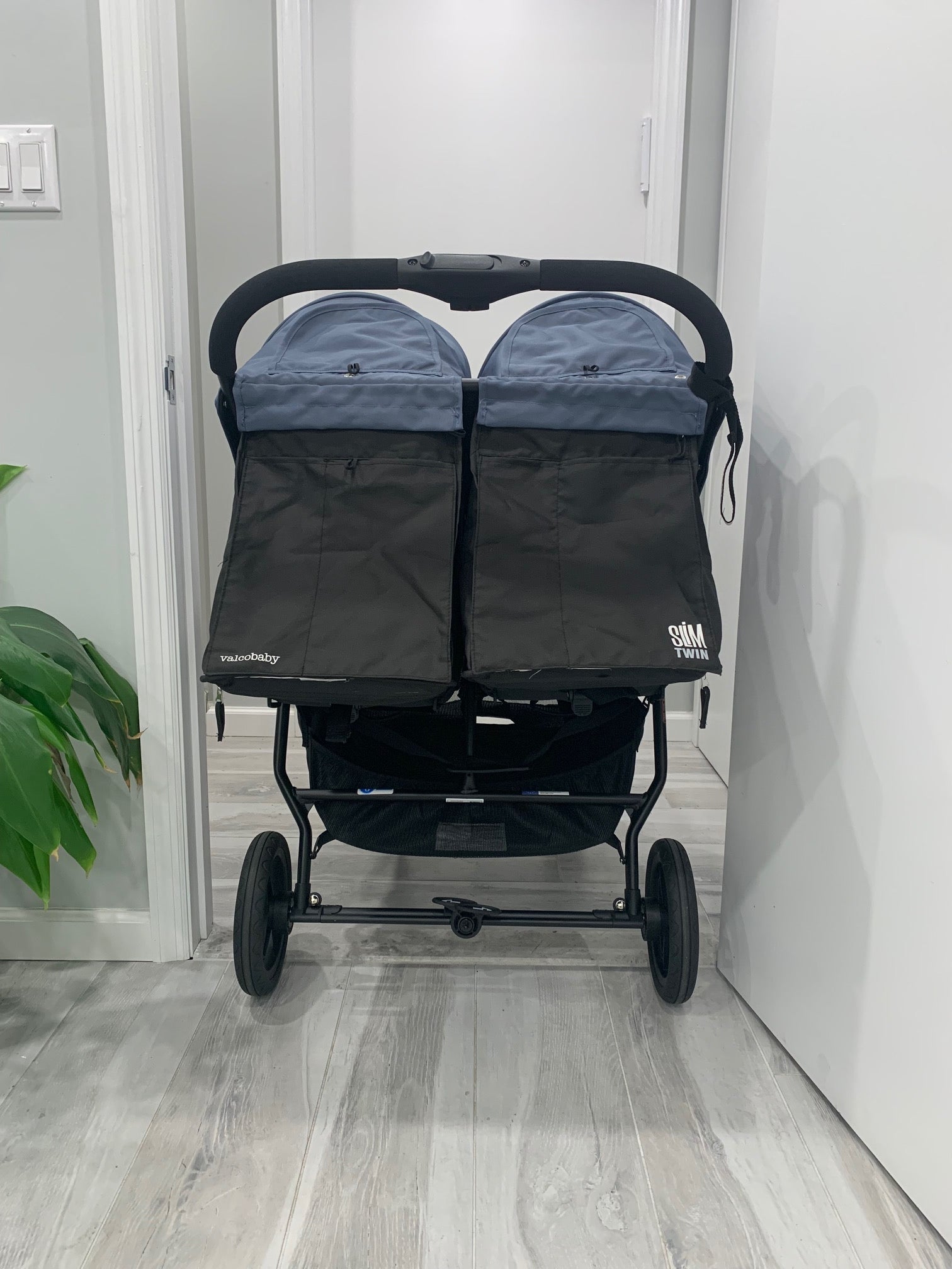 Slim double stroller online