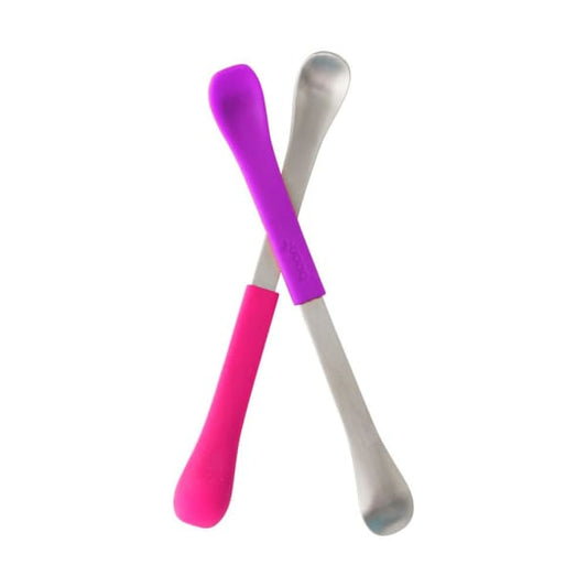 Swap Baby Utensil - 2 Pack - Coral/Purple - Baby Feeding