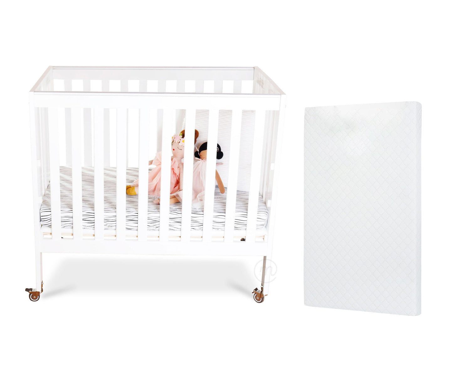 First Essentials Ruby Flat Top Portable Crib